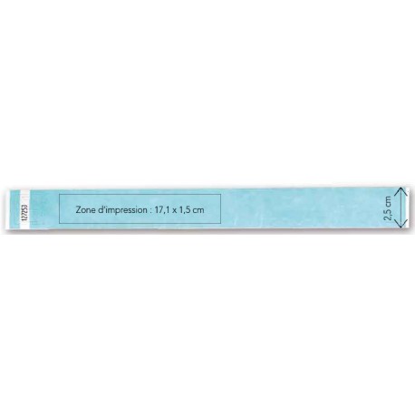 Bracelet tyvek avec marquage  - par 100